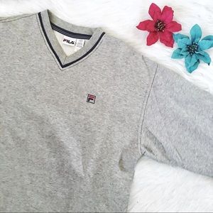 fila men's grey sweater